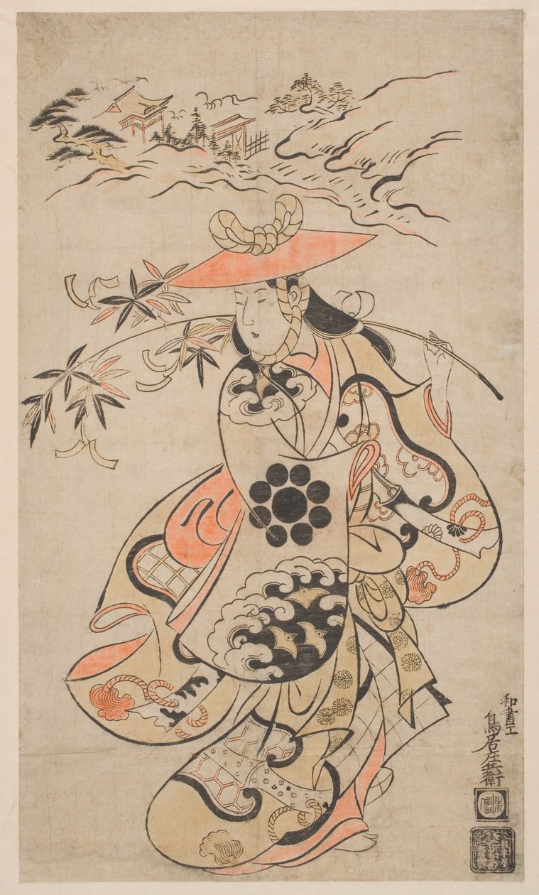 Sawamura Kodenji en Tsuyu-no-Mae, 1698 - Torii Kiyonobu I Torii Kiyonobu I
