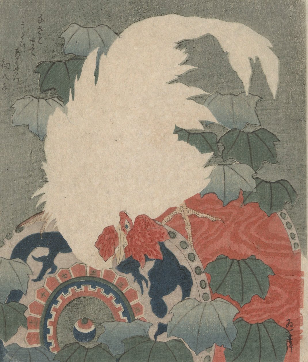 Coq sur un tambour - Totoya Hokkei