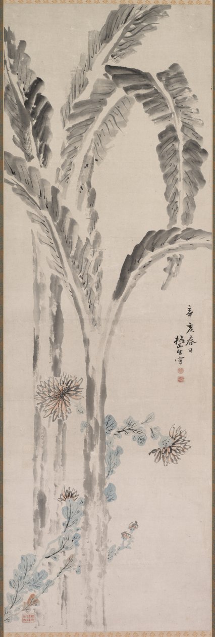 Bananiers et Chrysanthèmes - Tsubaki Chinzan