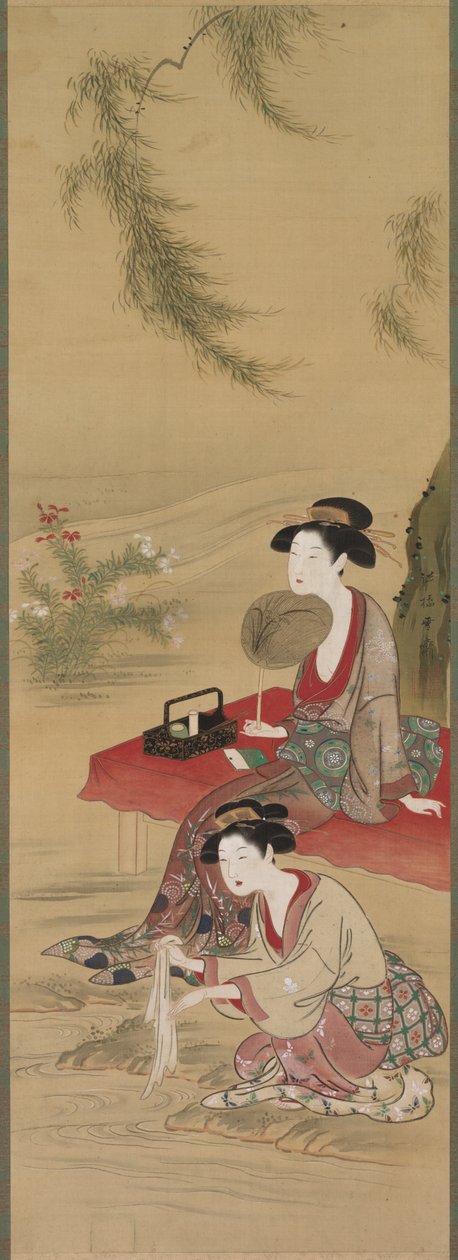 Sous le saule, après 1778 - Tsukioka Sessai