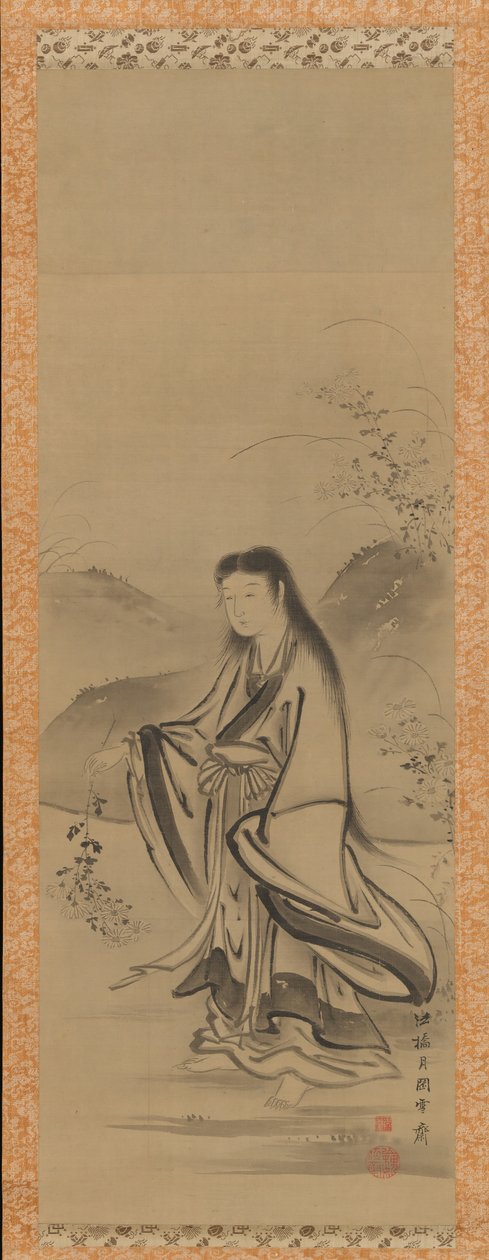 Kiku Jido Garçon Chrysanthème, XVIIIe siècle - Tsukioka Sessai
