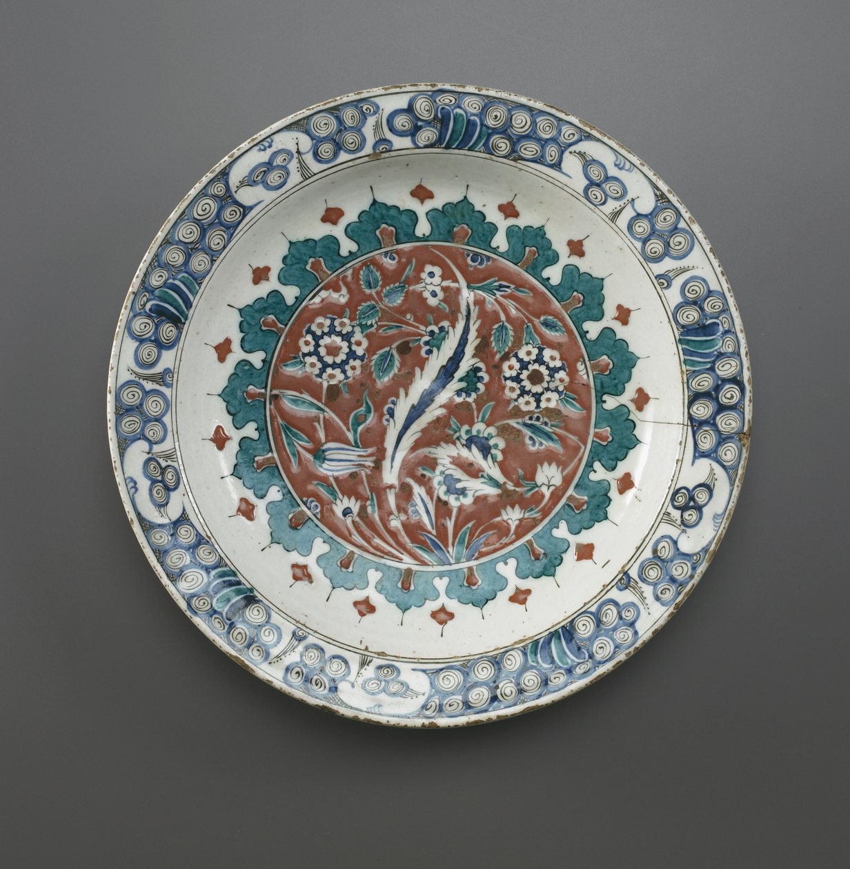Plat, Iznik, dynastie ottomane - Turkish School