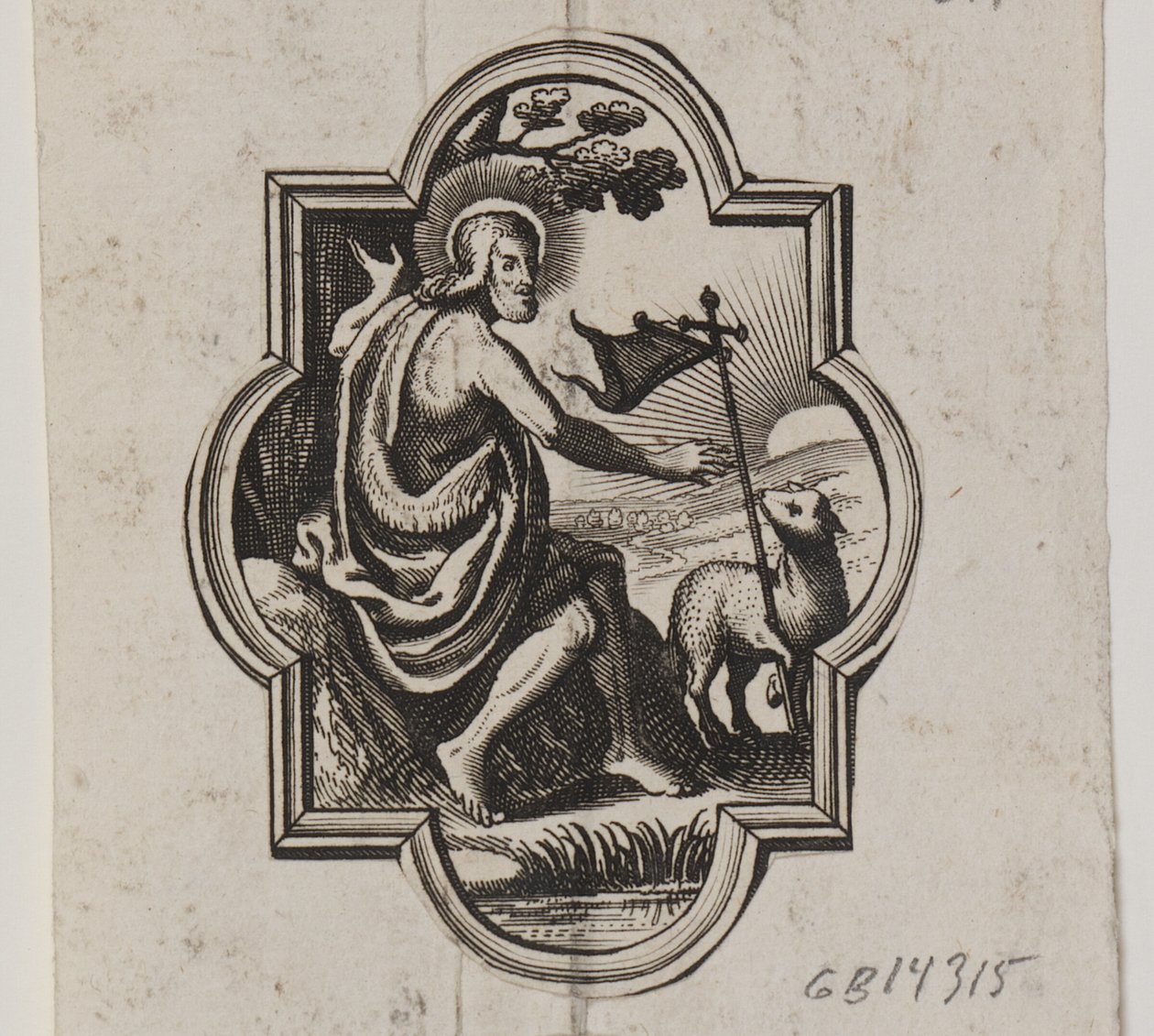 Emblème avec le Christ et l