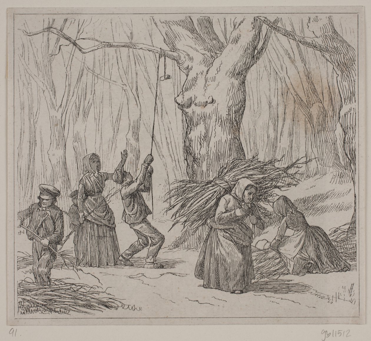 Illustration pour "Efterårsstormen", poème de Christian Richardt - Ubekendt