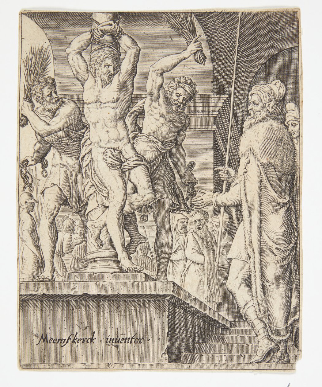 La flagellation - Ubekendt efter Dirck Volckertsz. Coornhert efter Maarten van Heemskerck