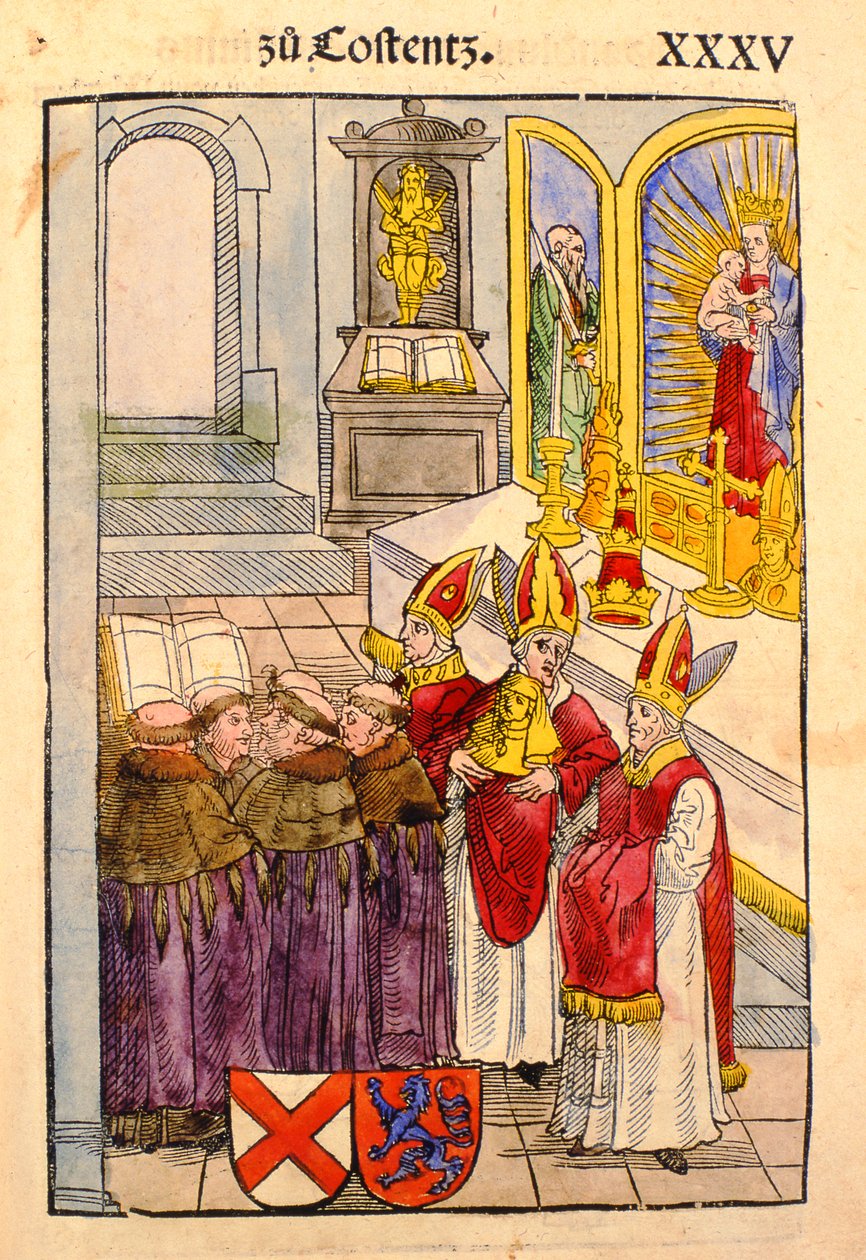 Une scène du Concile de Constance, de 