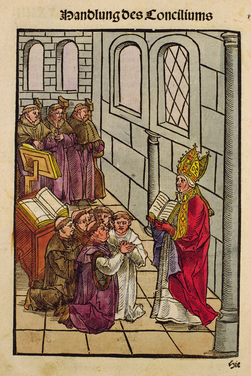 Une scène du Concile de Constance, de 