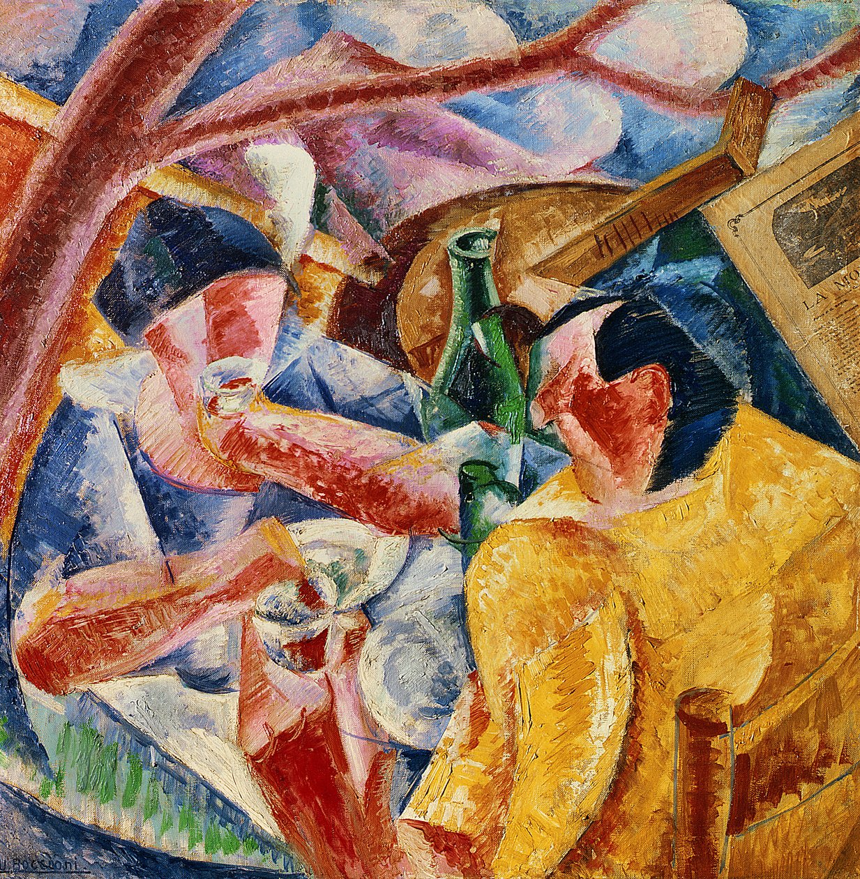 Sous la pergola à Naples, 1914 - Umberto Boccioni