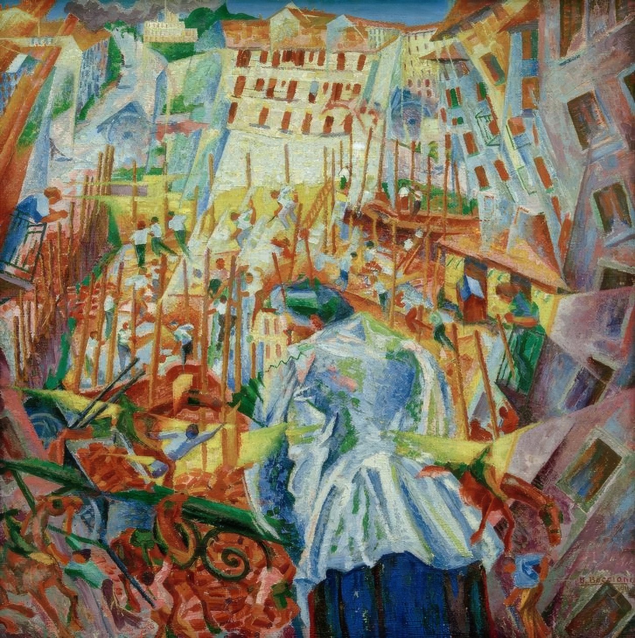 La rue entre dans la maison - Umberto Boccioni