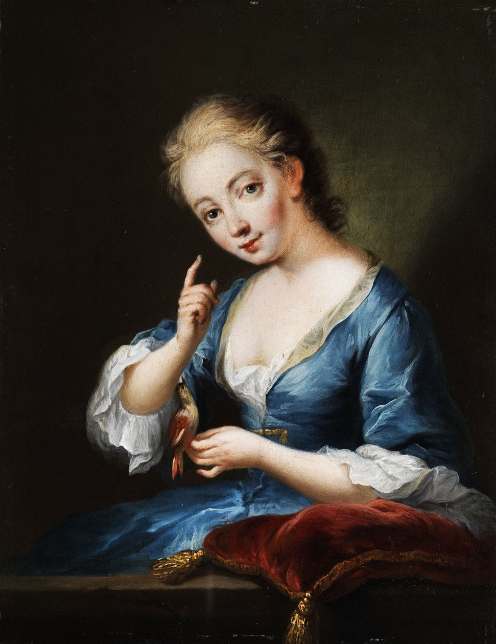 Jeune fille avec un oiseau chanteur - Unbekannt Unbekannt