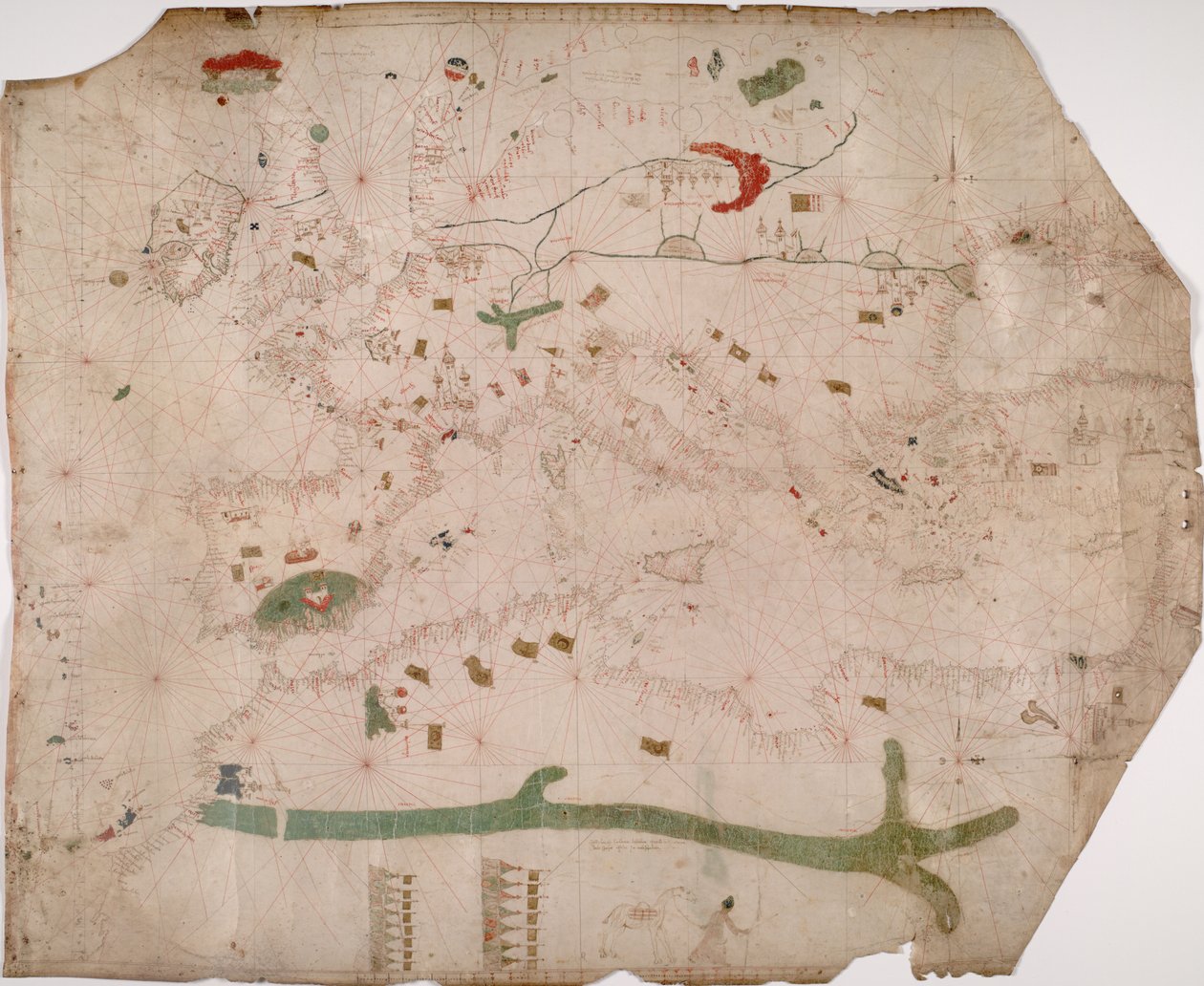 Carte nautique de la Méditerranée, y compris l