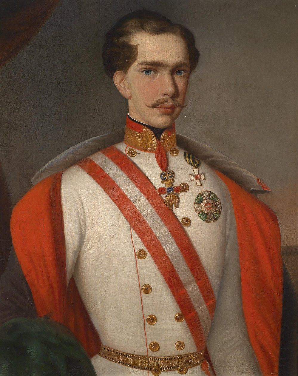Portrait du jeune empereur en uniforme de feld-maréchal avec décoration d