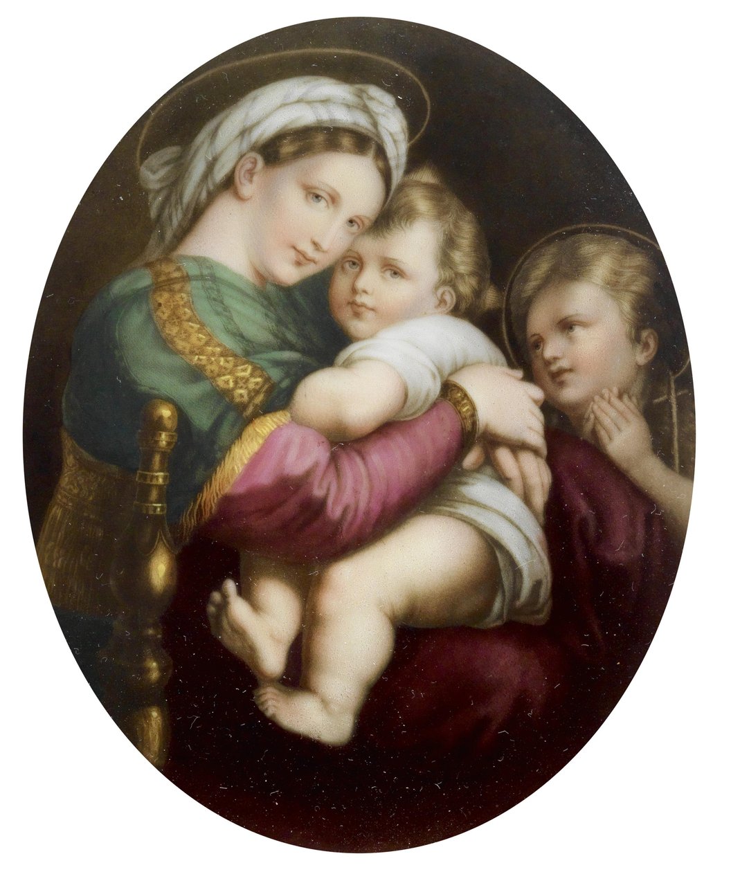 Médaillon en porcelaine d