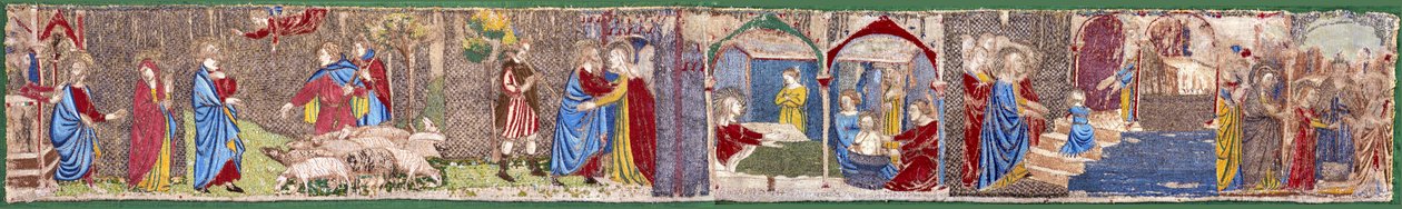 Broderie avec des scènes de la vie de la Vierge - Unbekannt Unbekannt