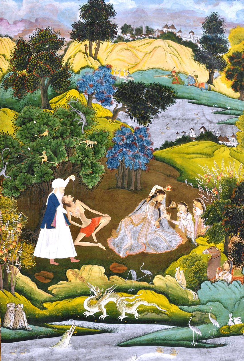 Laila et Majnun évanouis - Basé sur le Khamsa du poète persan Nizami - Unbekannt Unbekannt