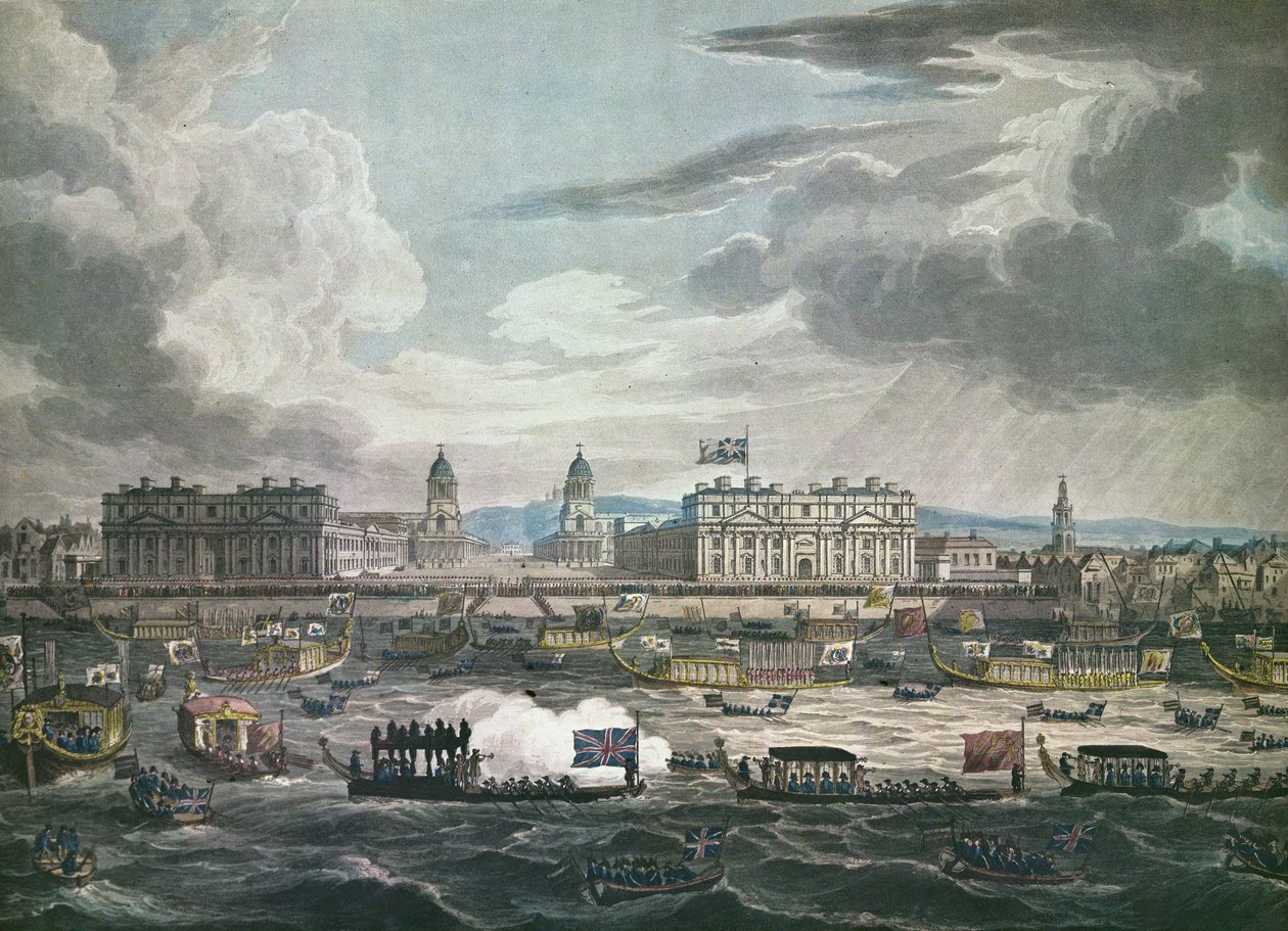 Procession funéraire du défunt Lord Vicomte Nelson (gravure en couleur) - Unbekannt Unbekannt