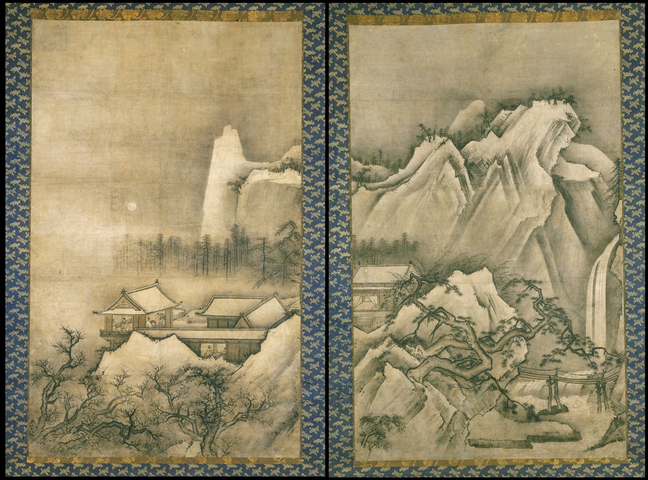 Japonais - Pavillons dans un paysage montagneux - Unbekannt Unbekannt