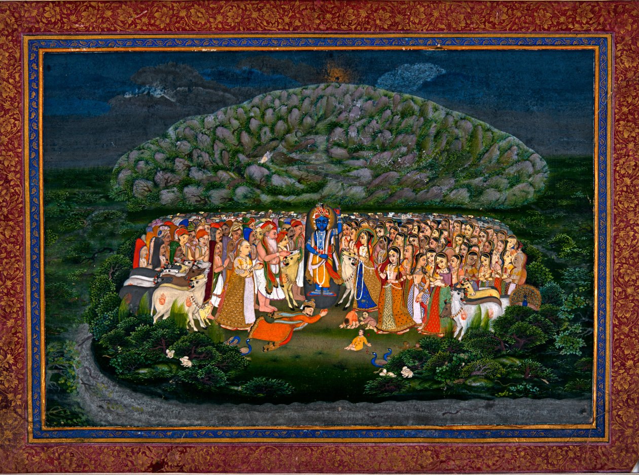 Krishna levant le mont Govardhan - Unbekannt Unbekannt