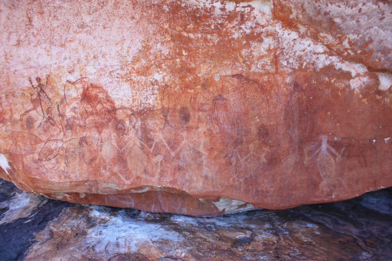 Figures humaines jaune pâle sur des peintures aux rayons X - Unbekannt Unbekannt
