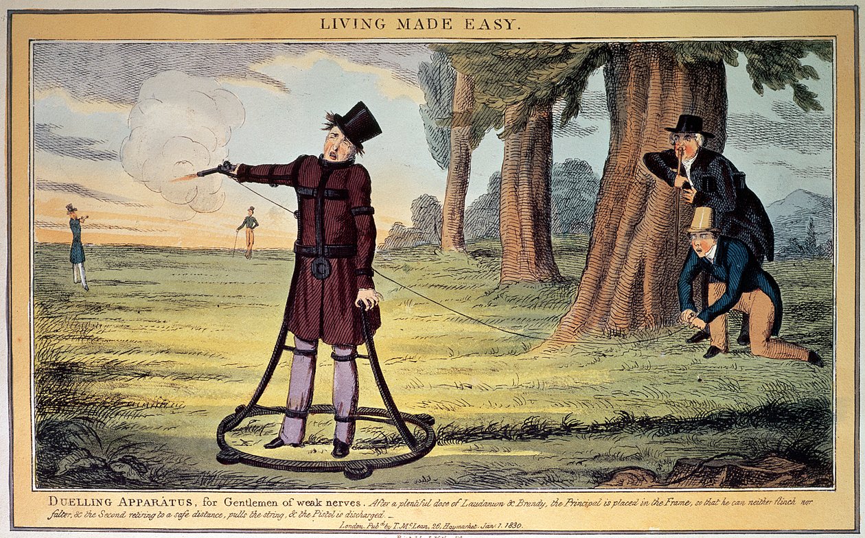 La vie facilitée; appareil de duel pour messieurs aux nerfs faibles, imprimé par J. Netherclift et publié par T. McLean, 1830 - Unbekannt Unbekannt