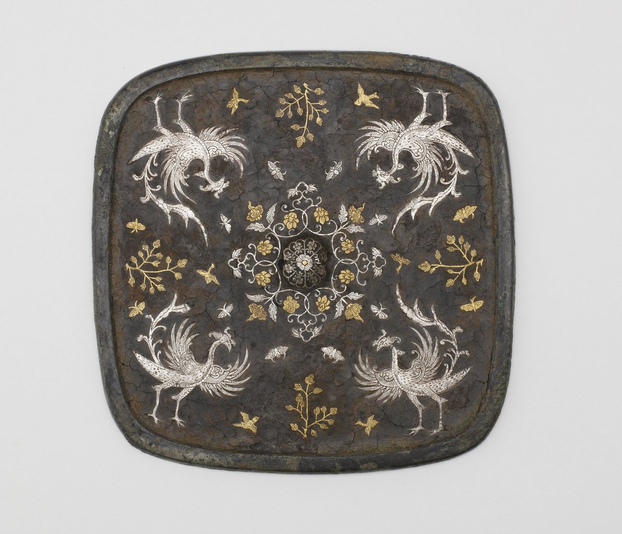 Miroir avec phénix, oiseaux et fleurs - Unbekannt Unbekannt