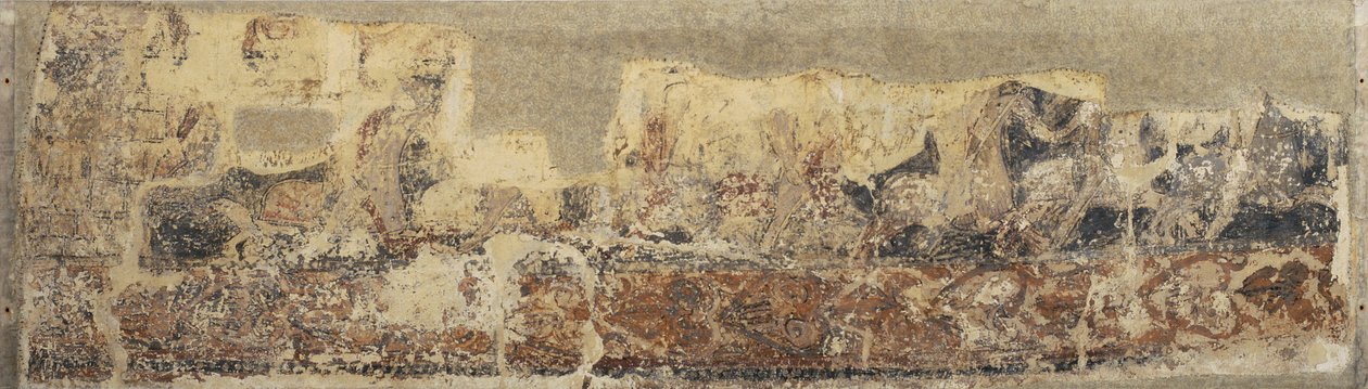 Peintures profanes de Sigena - Chevaliers quittant un château pour la bataille - Unbekannt Unbekannt
