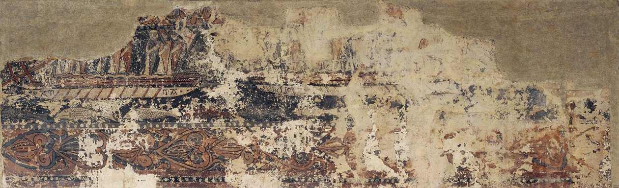 Peintures profanes de Sigena : Bataille navale entre une galère chrétienne et une galère sarrasine - Unbekannt Unbekannt