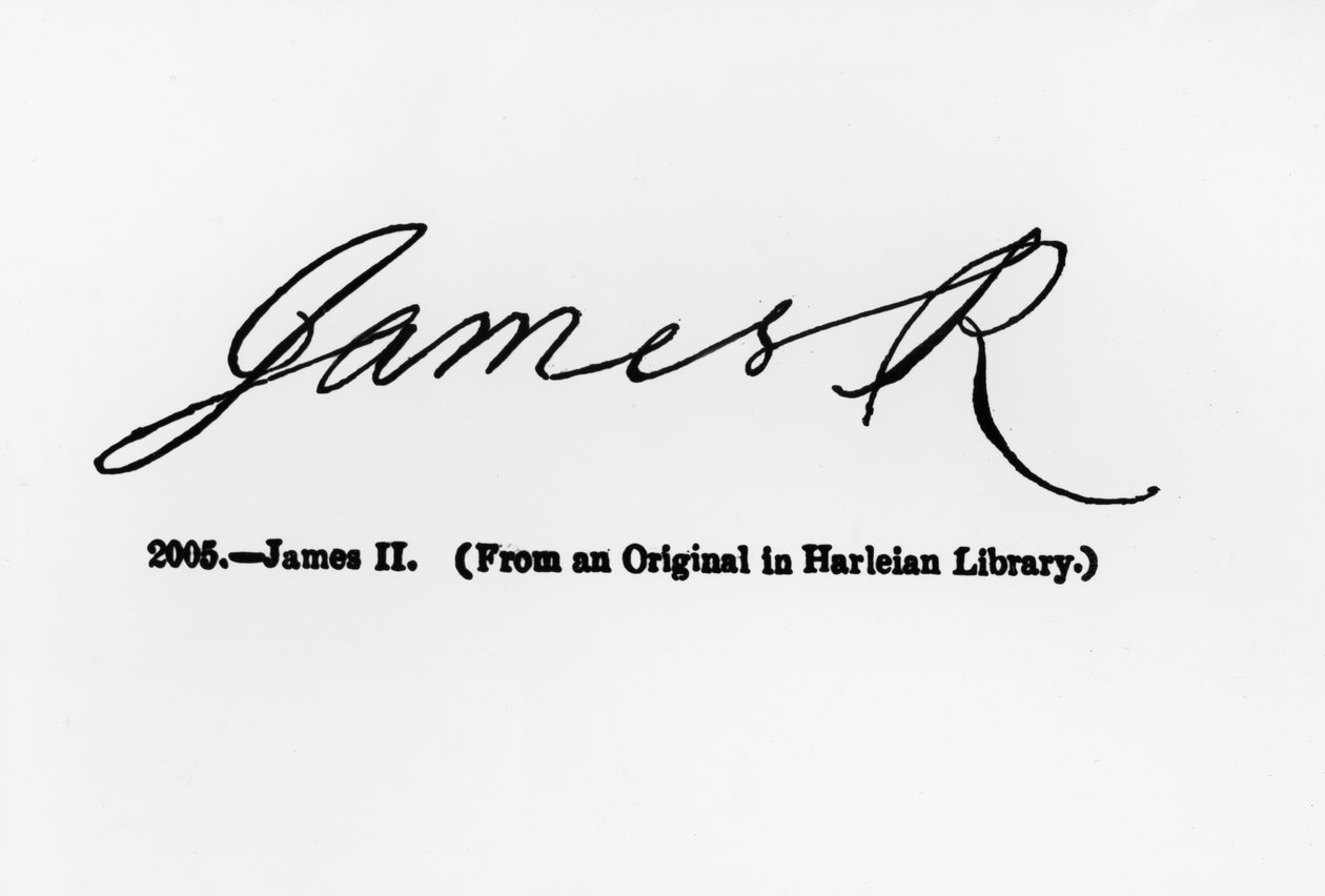 Reproduction de la signature de Jacques II (1633-1701) - Unbekannt Unbekannt