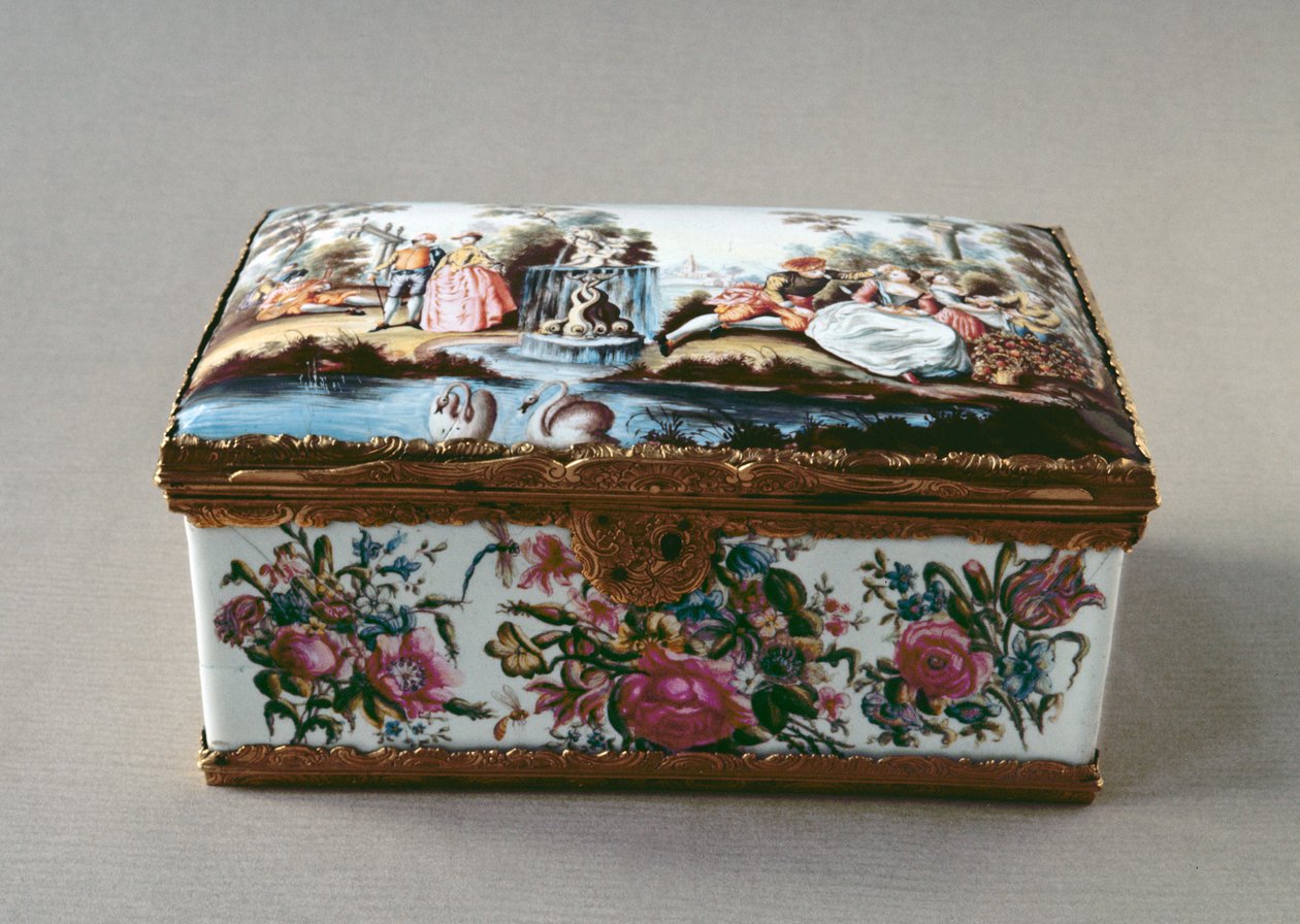 Tabatière, vers 1750, émail avec monture dorée - Unbekannt Unbekannt