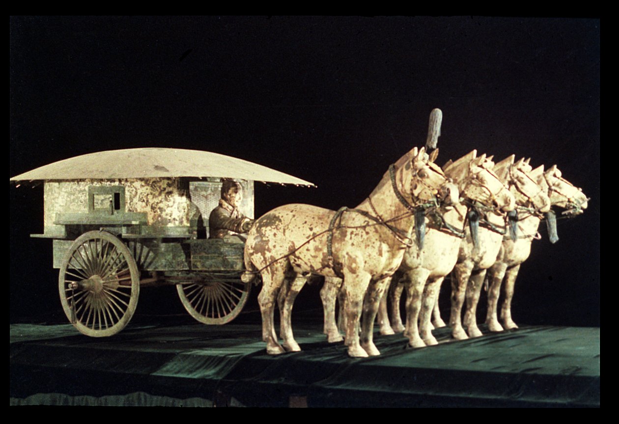 Armée de terre cuite, dynastie Qin, 210 av. J.-C. ; chevaux et char - Unbekannt Unbekannt