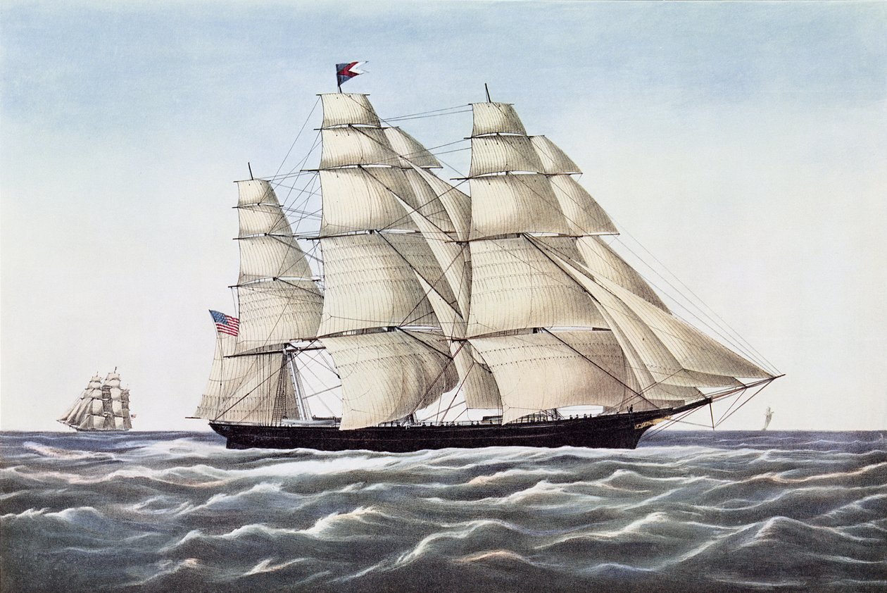 Le Clipper Flying Cloud, publié par Currier et Ives, 1852 - Unbekannt Unbekannt