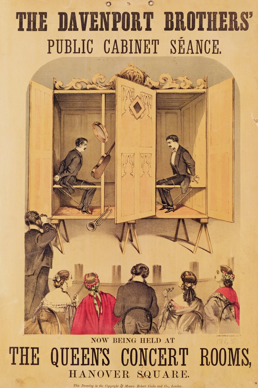 Les frères Davenport, affiche pour Séance, 1865 - Unbekannt Unbekannt