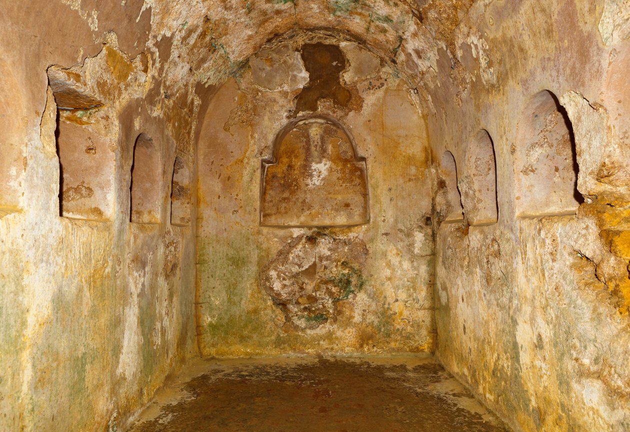 Chambre souterraine sous le mausolée circulaire de la nécropole romaine du complexe archéologique, Carmona, province de Séville, Espagne - Unbekannt Unbekannt