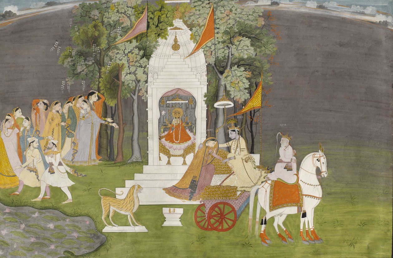 Krishna enlevant Rukmani du temple - Unbekannt Unbekannt