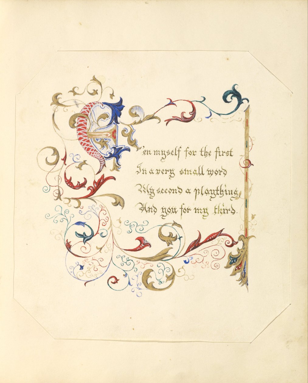 Fabricant inconnu, Britannique - (Manuscrit Illuminé Poème) - Unbekannt Unbekannt