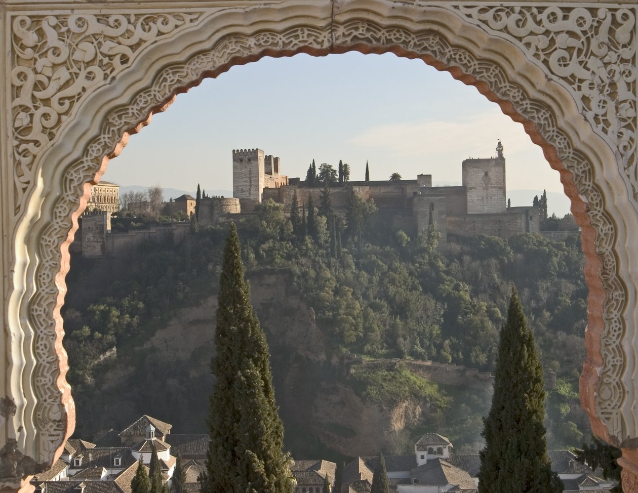 Vue à travers Albaicin vers La Alhambra - Unbekannt Unbekannt