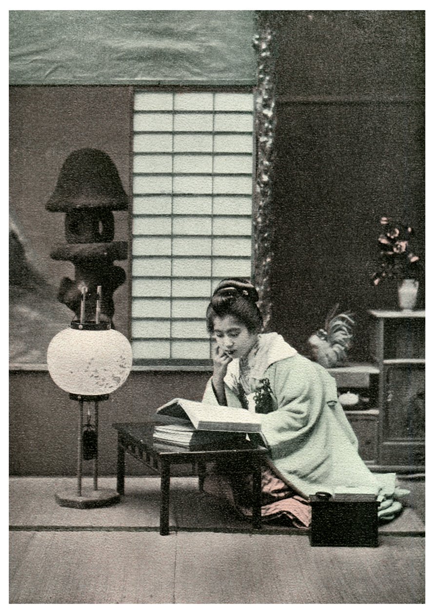 Une étudiante studieuse, Japon, 1904 - Unbekannt