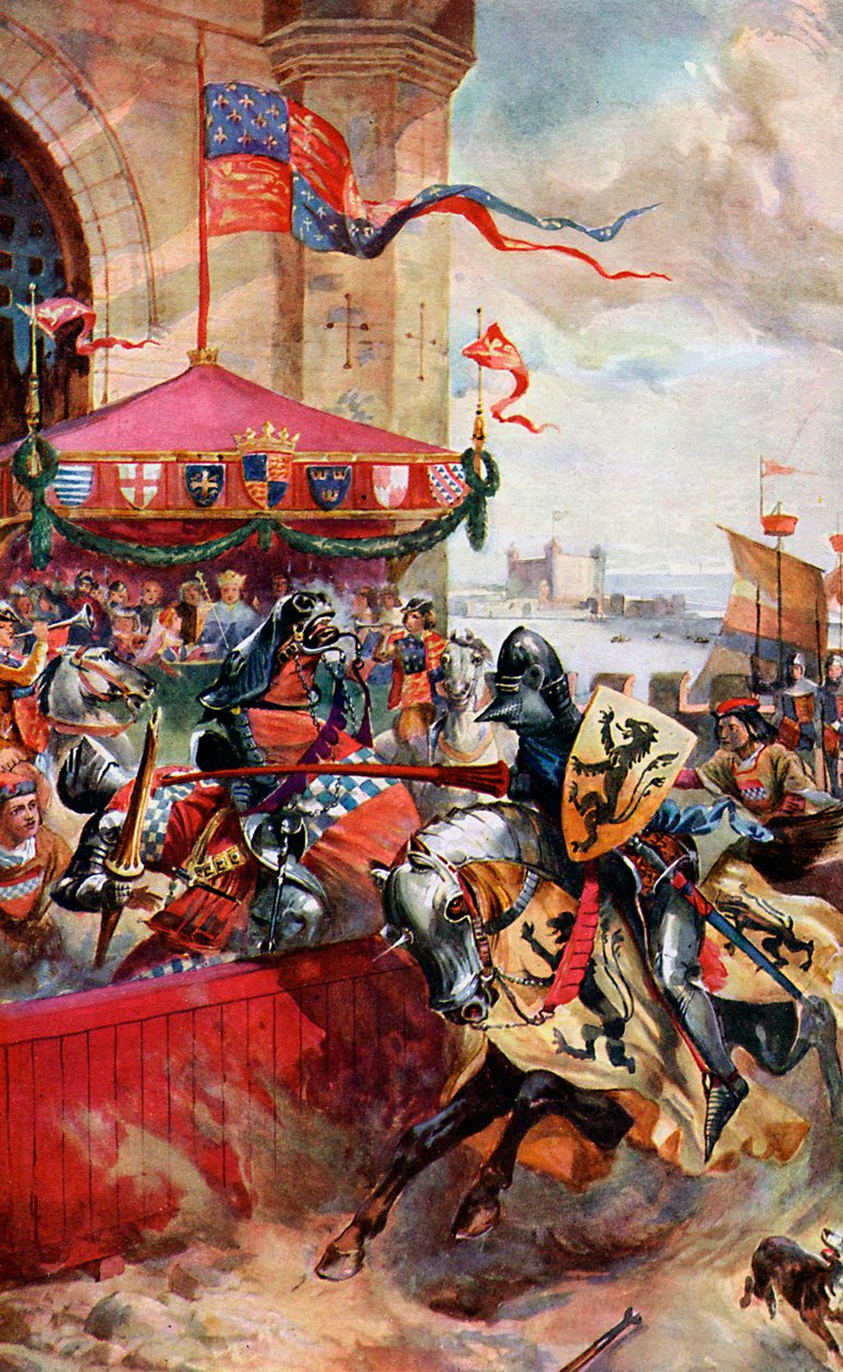 Un tournoi sur le pont de Londres, 1390, vers 1920 - Unbekannt
