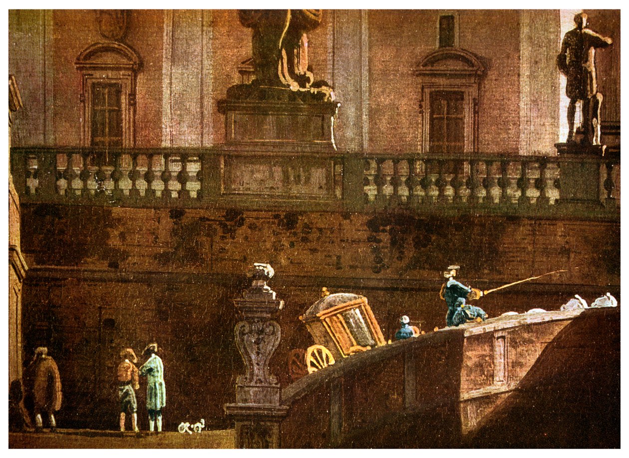 Une calèche à Rome, XVIIIe siècle - Unbekannt