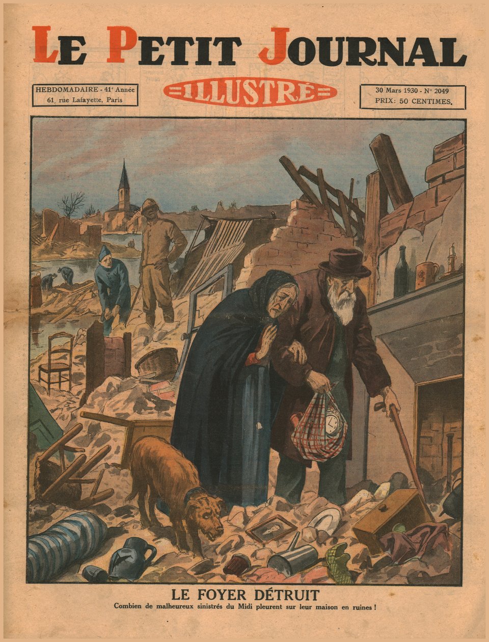 Une maison détruite, 1930 - Unbekannt
