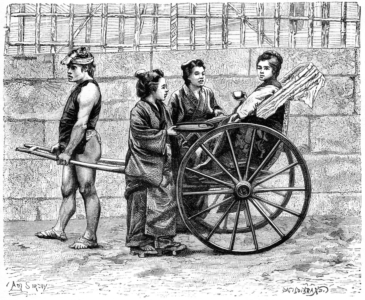 Un rickshaw, Japon, 1895 - Unbekannt