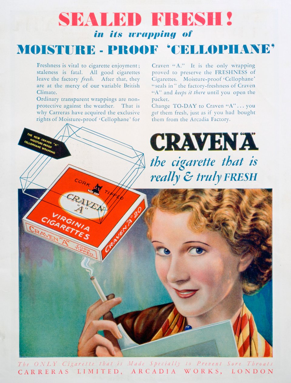 Publicité pour les cigarettes Craven A, 1931 - Unbekannt