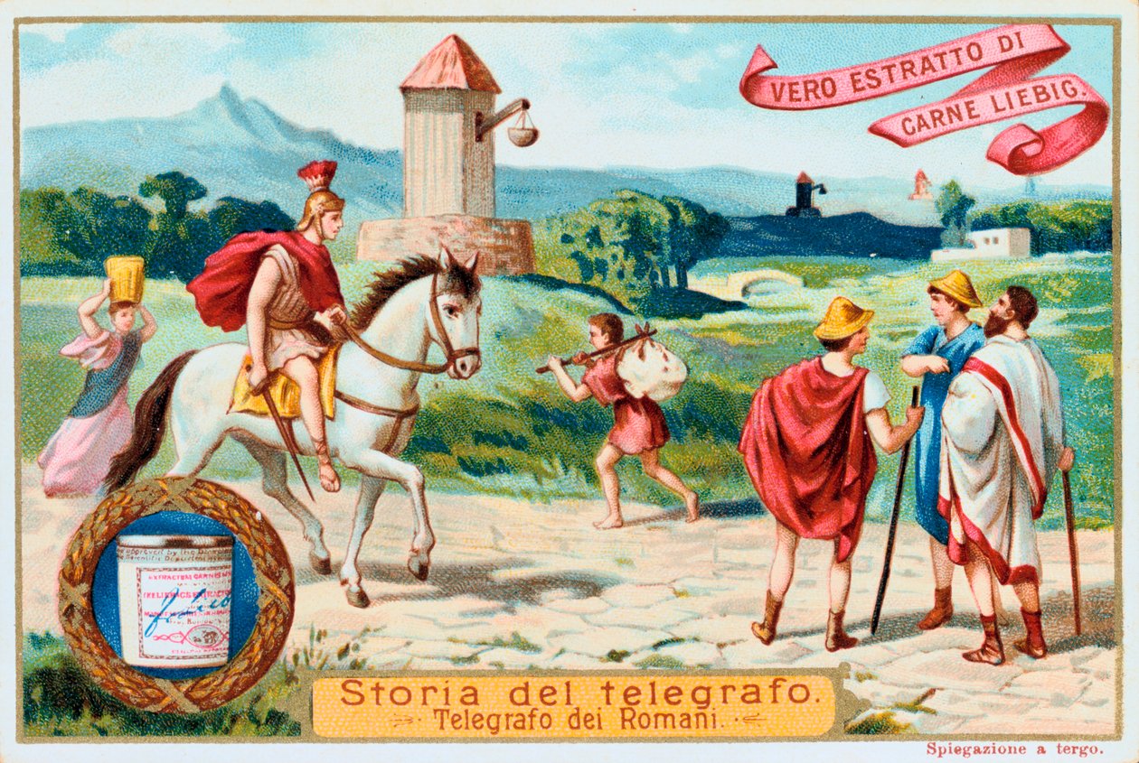 Télégraphe aérien : tours de signalisation romaines anciennes, vers 1900 - Unbekannt