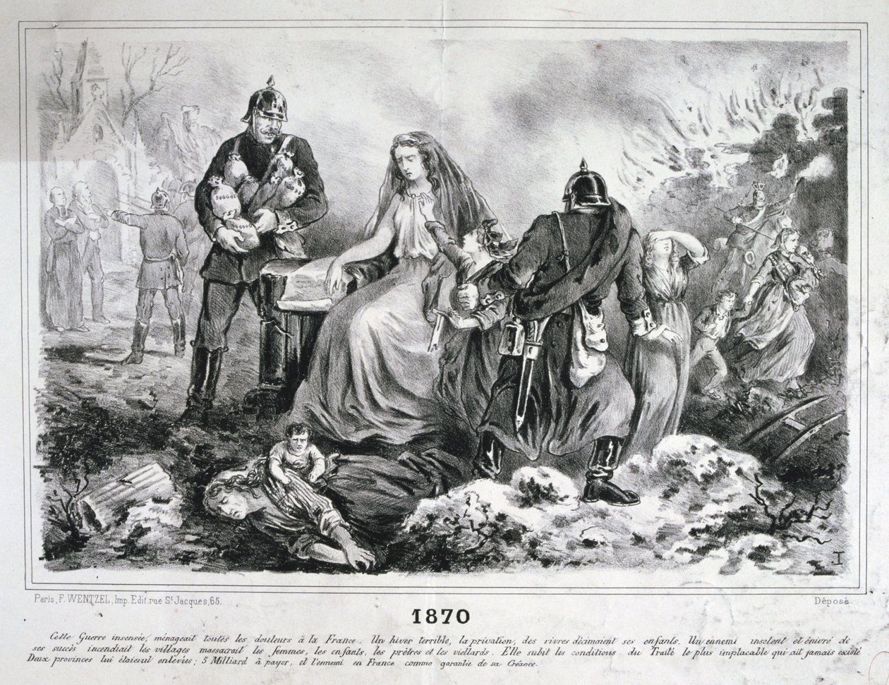Caricature allégorique, Guerre franco-prussienne - Unbekannt
