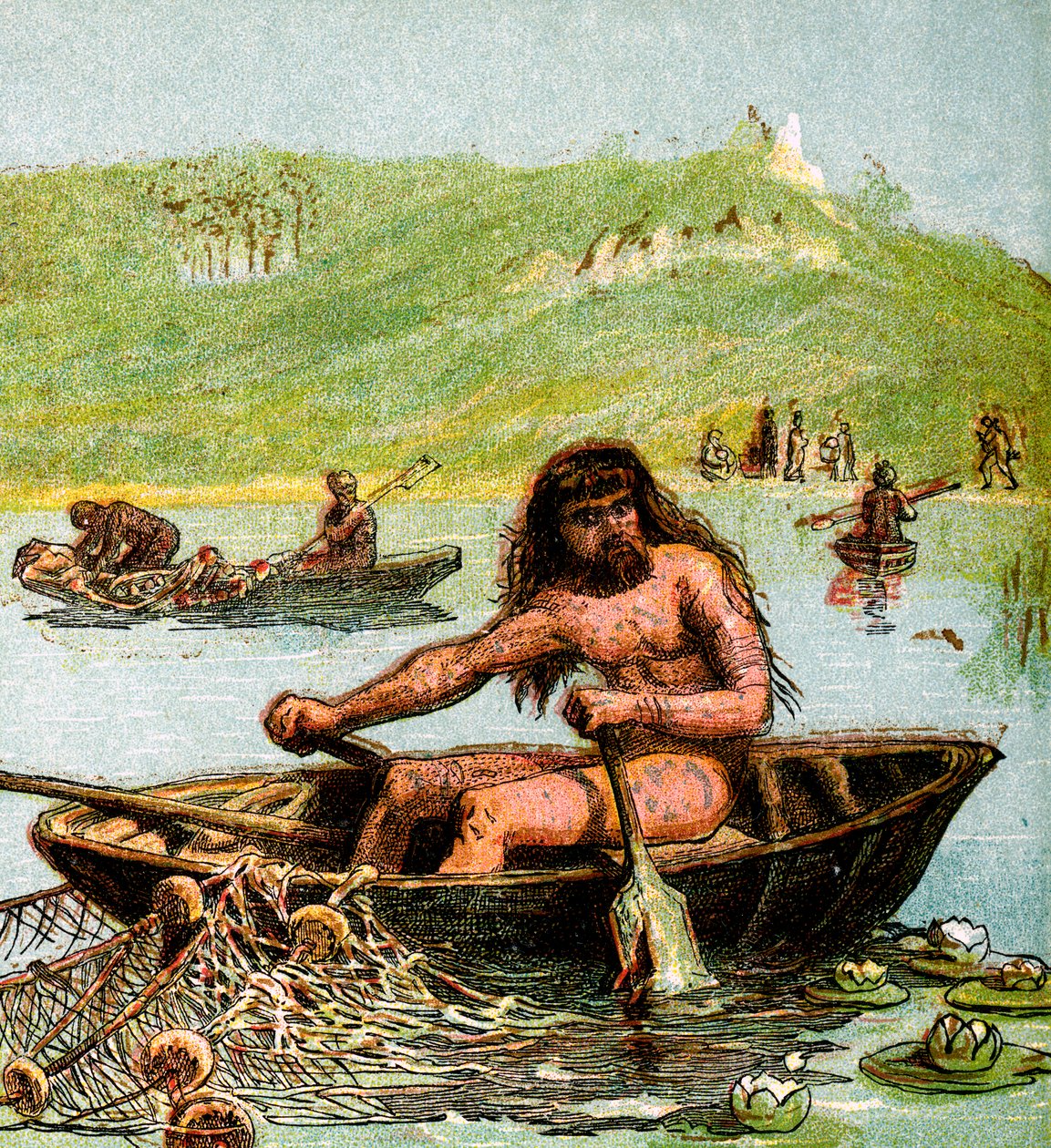 Un ancien Breton dans son bateau, vers 1850 - Unbekannt