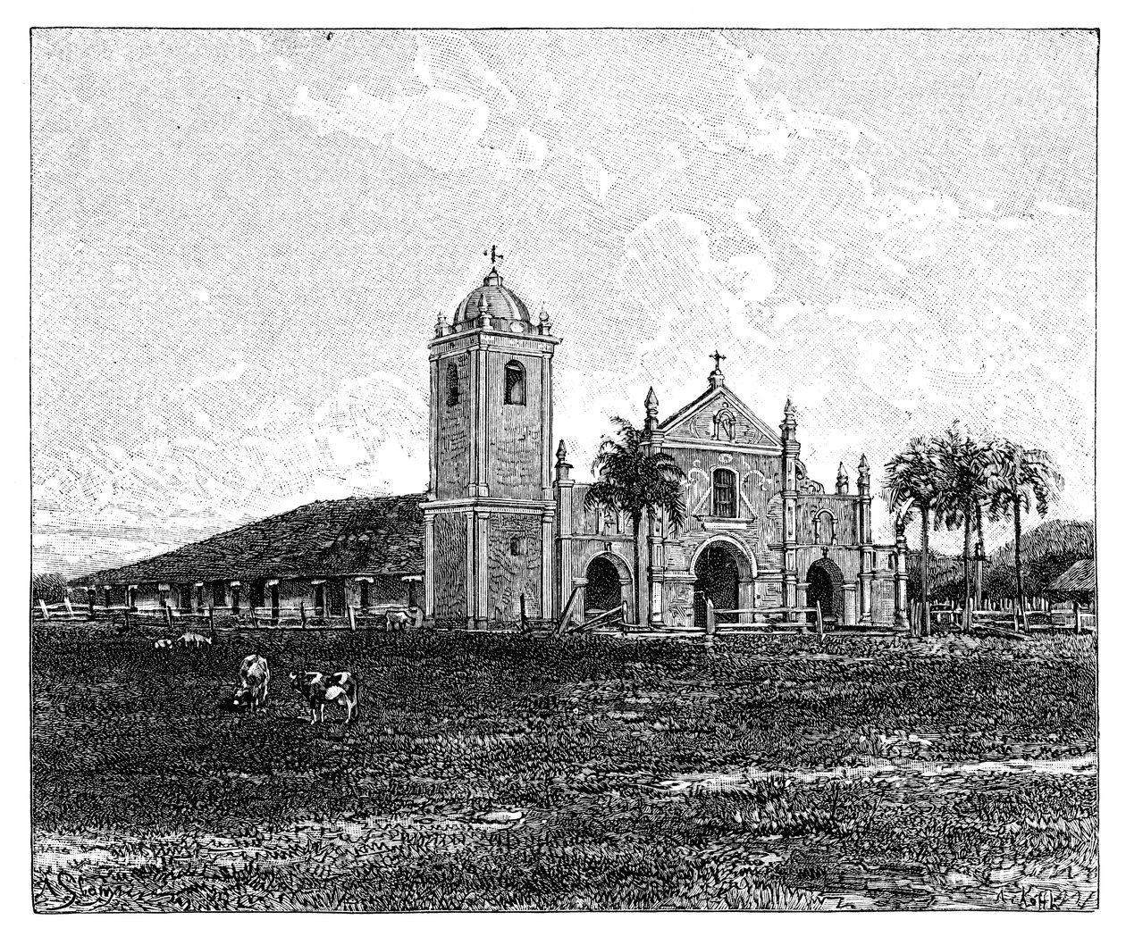 Une ancienne église jésuite, Pirayu, Paraguay, 1895 - Unbekannt