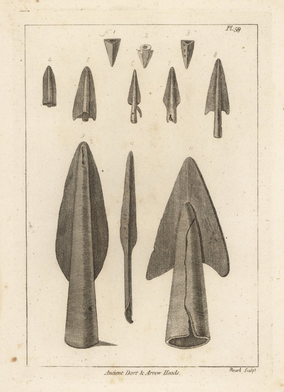 Anciennes pointes de flèches et de dards - Unbekannt