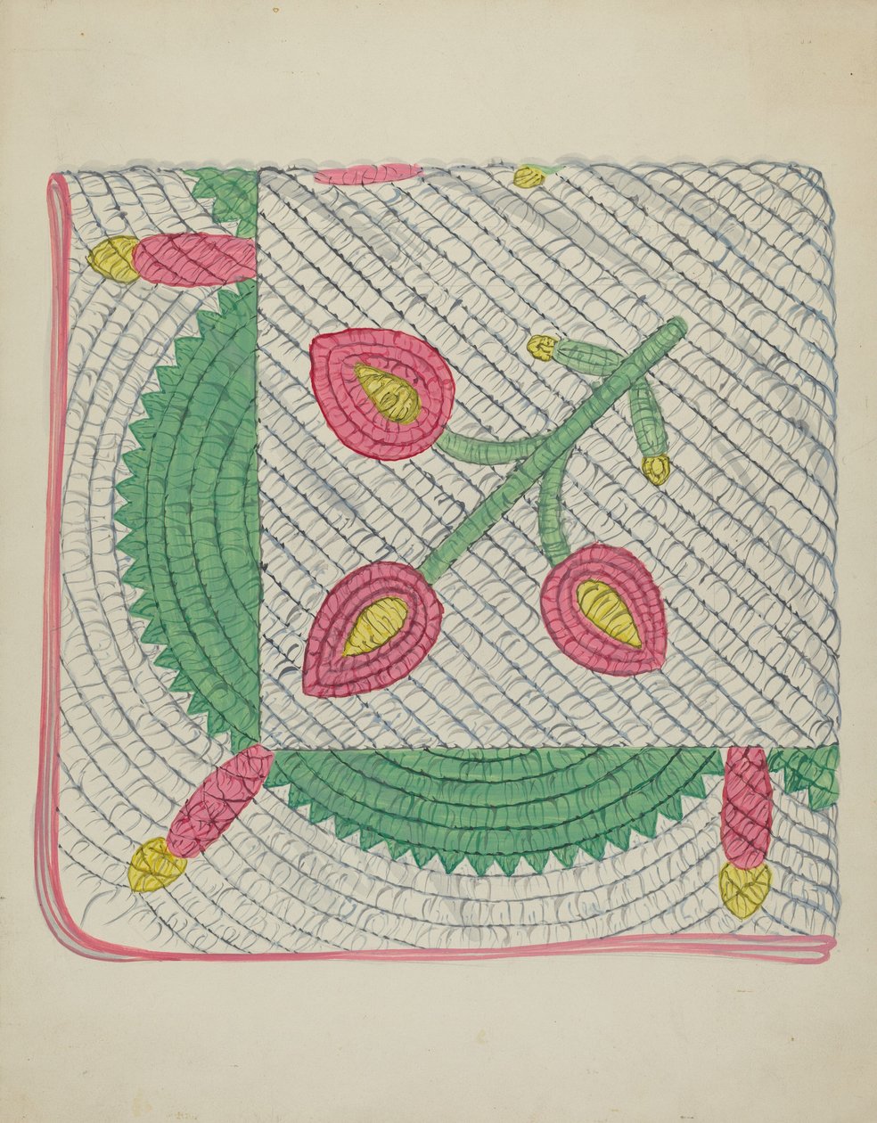 Courtepointe appliquée, vers 1936 - Unbekannt