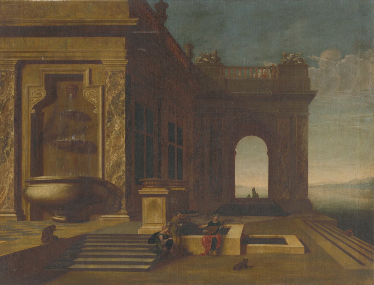Architecture du palais avec figures - Unbekannt