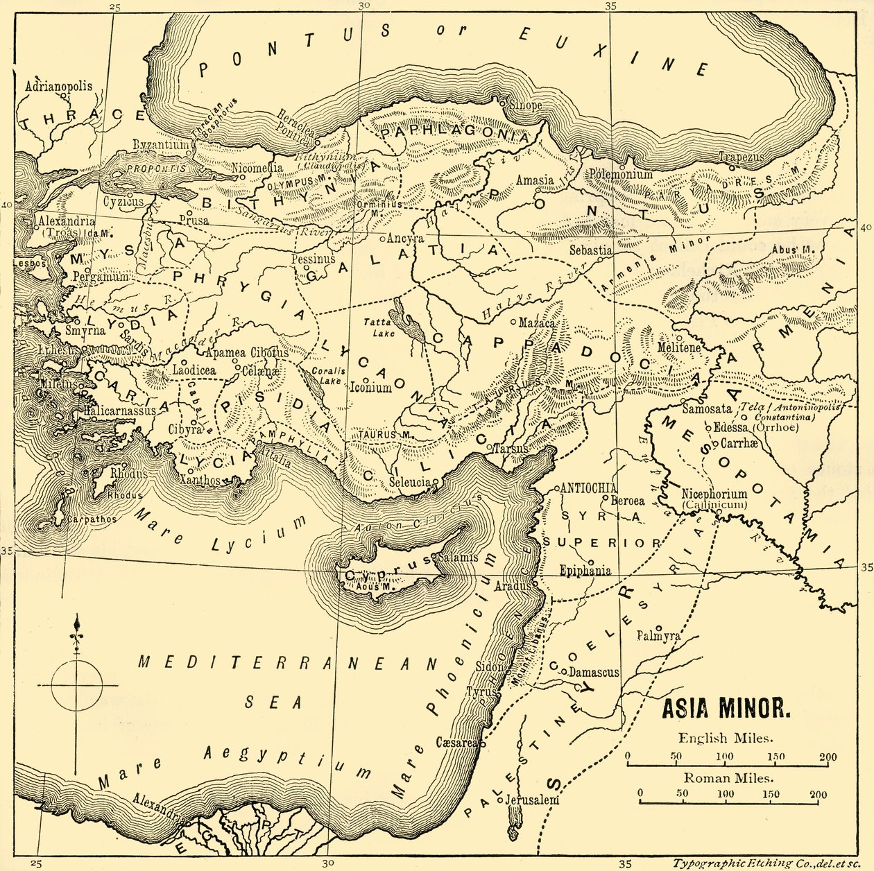 Asie Mineure - Carte, 1890 - Unbekannt